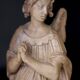 Sacred art: 19th century beechwood cherub statuette