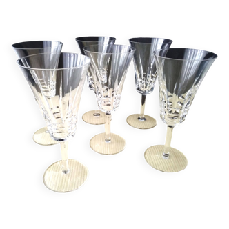 6 Villeroy Boch crystal glasses Concorde model 18 cm