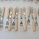 Set of 46 Cambridge ivory cutlery Scof France