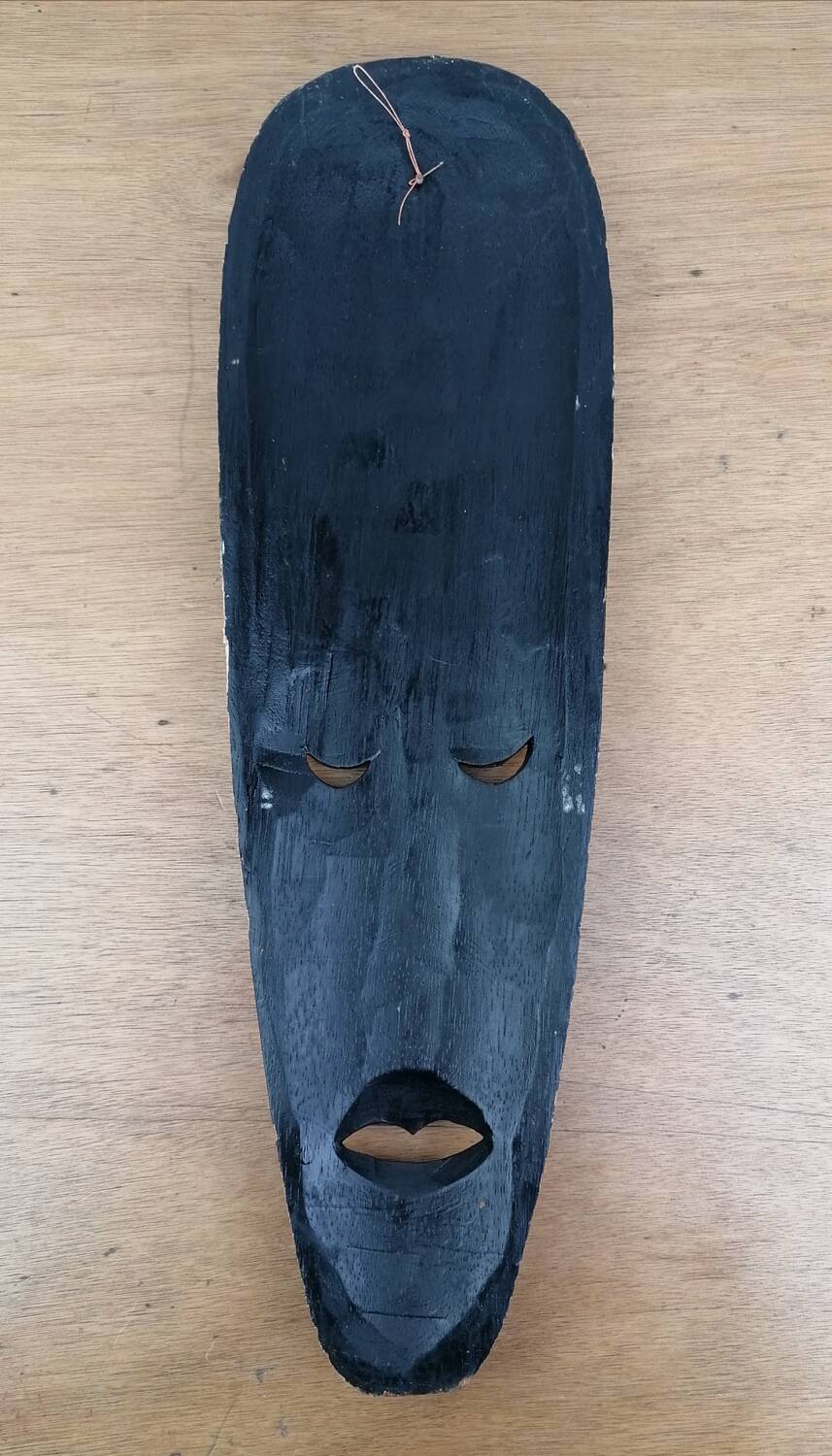 Hand carved wooden African tribal mask