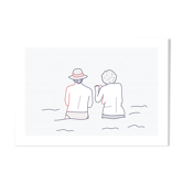 Illustration A4 naiade no. 7/8 brittany bather sea
