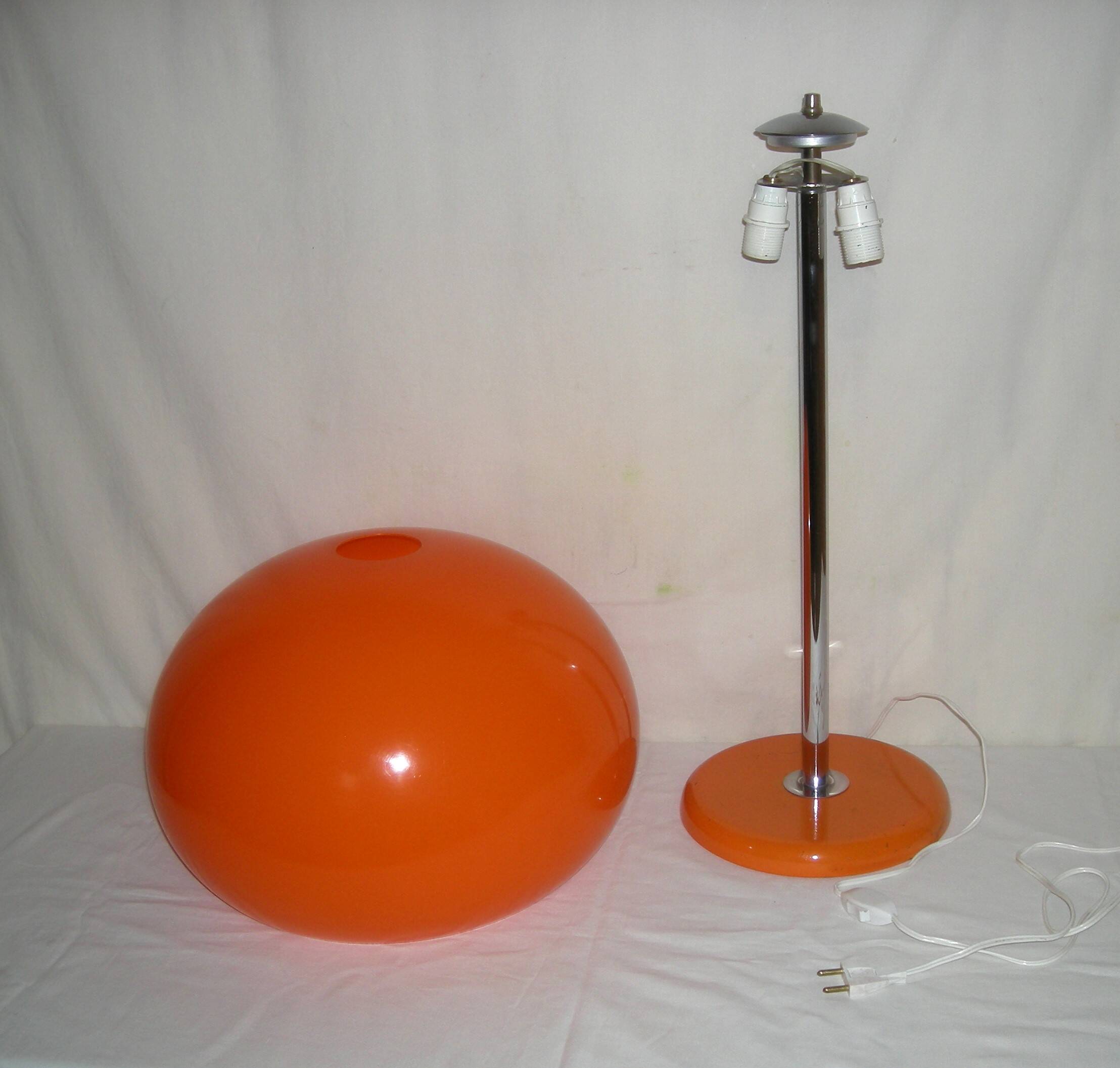 Orange mushroom lamp from the 60s - 70s