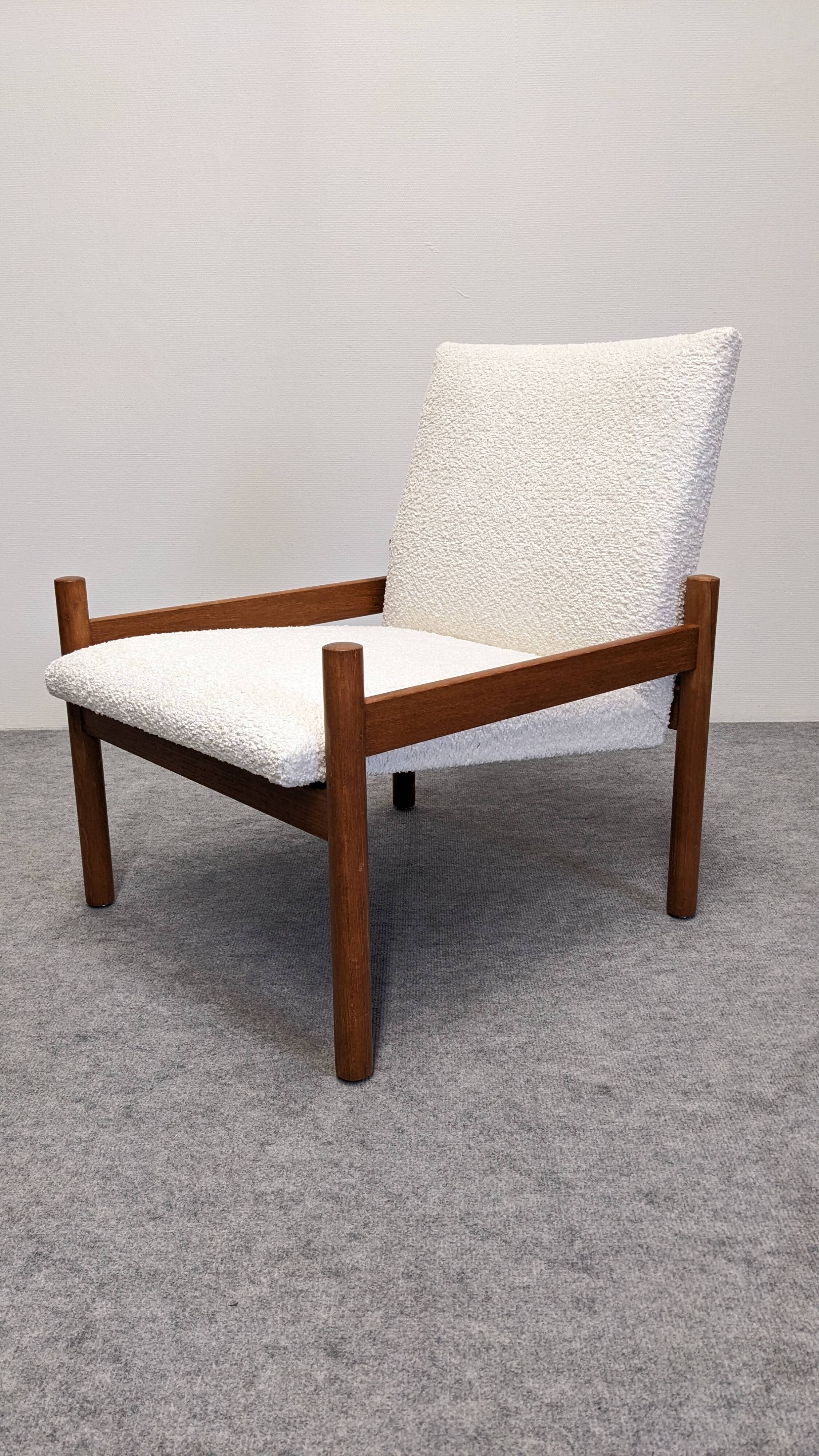 Scandinavian modernist rocking chair in teak, Denmark 1960.
