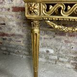 Louis XVI style console in carved wood eighteenth