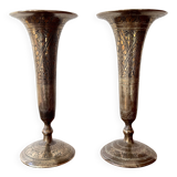 Pair of Decorative Brass Vases