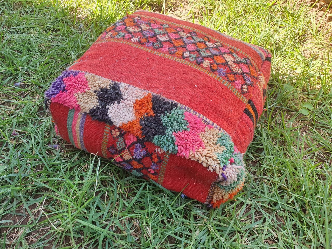 Moroccan carpet pouf