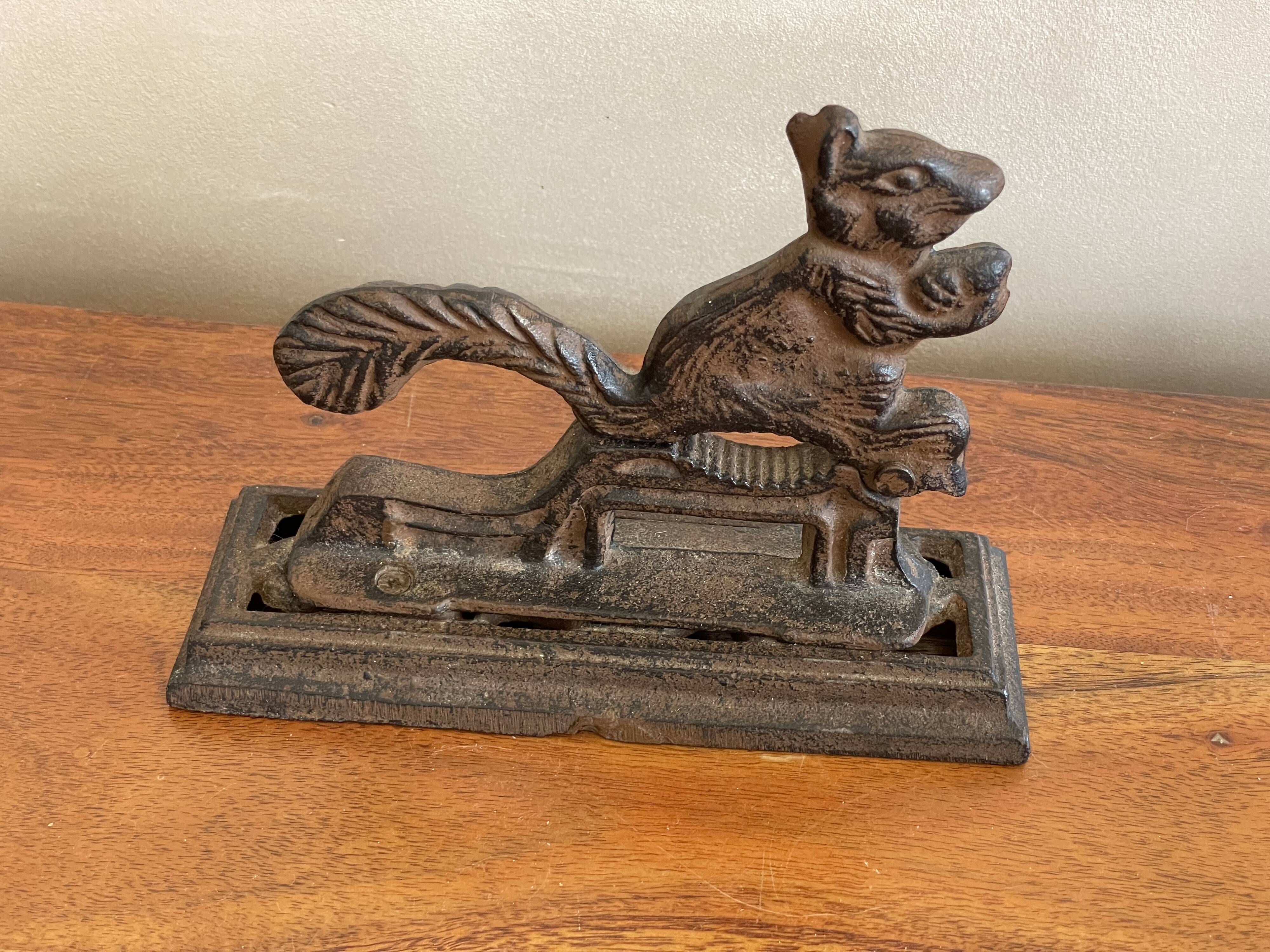 Cast iron squirrel nutcracker