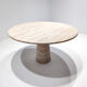 Contemporary Italian Travertine Dining Table in Beige