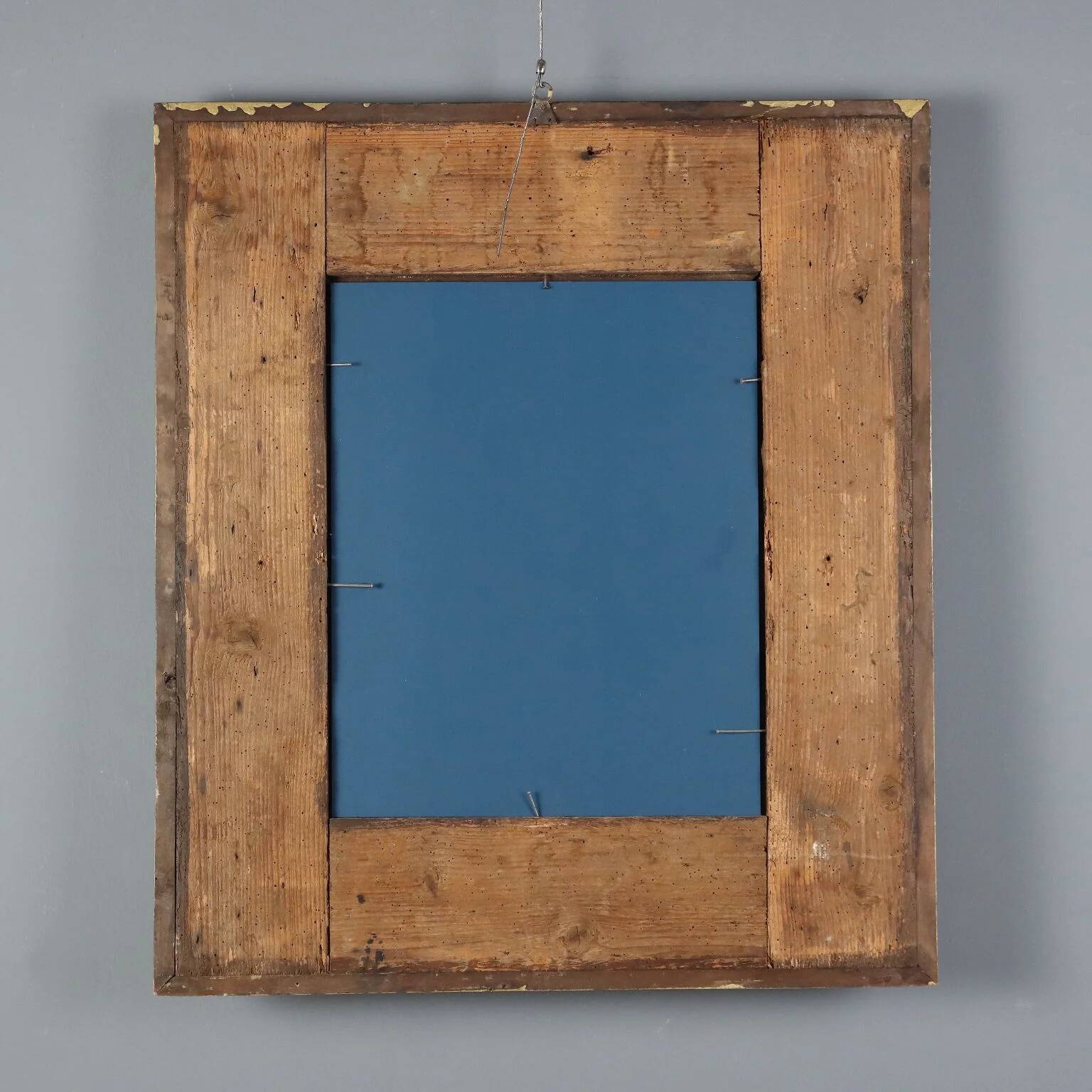 Antique gilded wooden mirror with guilloché frame, Italy, 19th century.
