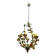 Tole Ceramic Flower Italian Chandelier 1960’s 