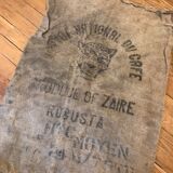 Robusta Zaire coffee bag leopard head burlap