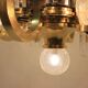 Extraordinary huge brass Art Deco chandelier, 1930s / Cubism