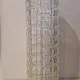 Vintage textured moulded crystal cylindrical vase - 1970s - 24 cm
