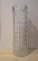 Vintage textured moulded crystal cylindrical vase - 1970s - 24 cm