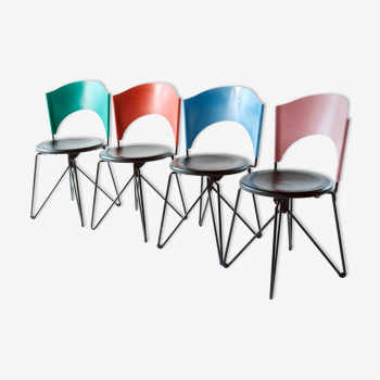 Collectible Chairs "Sofia" Design Carlo Bartolli for Bonaldo, Italy 1989