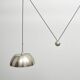 Height-adjustable pendant lamp in nickel-plated brass by Florian Schulz, 1970s
