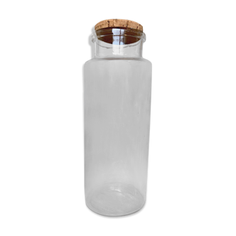 Transparent glass apothecary jar