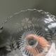 Coupe sur pied, compotier ancien en verre gravé