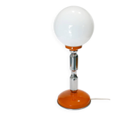 Lampe à poser 1970's chrome et orange design