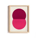 Collage on old paper - loki - pink - signed eawy