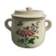 Pot shape pot with vintage ceramic lid floral decoration