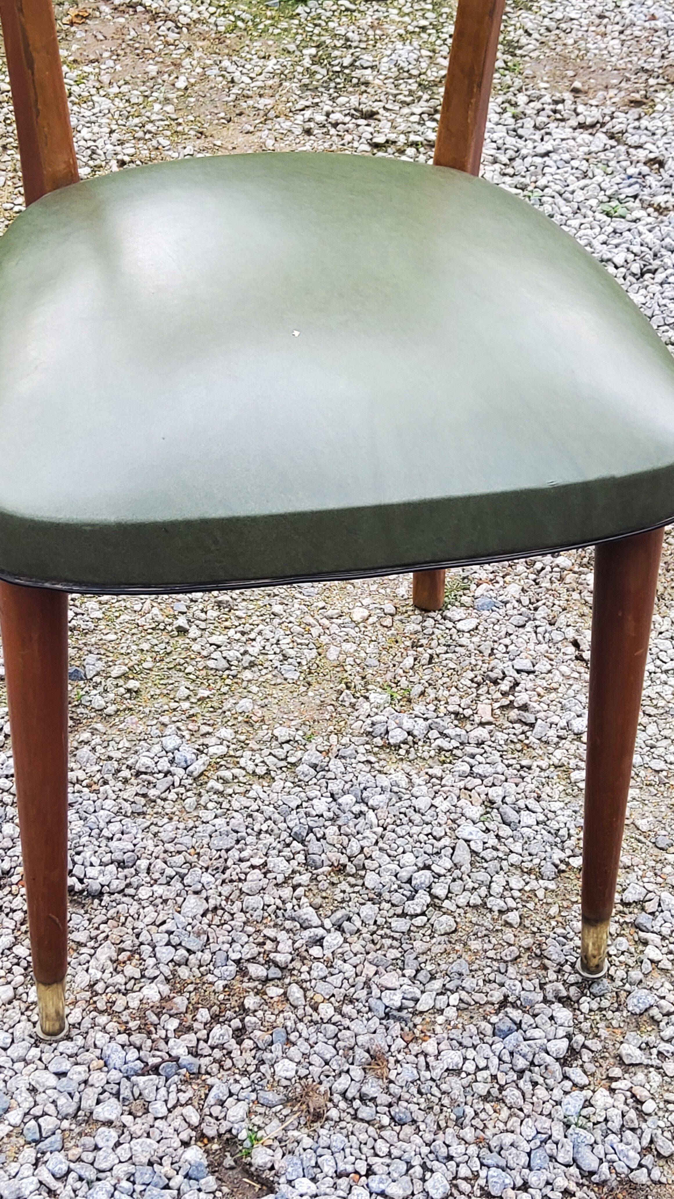 Pair of 50's Scandinavian style mahogany chairs