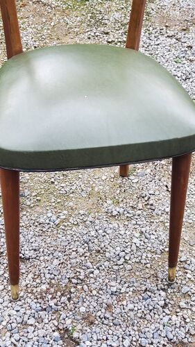 Paire de chaises des années 50 en acajou de style scandinave