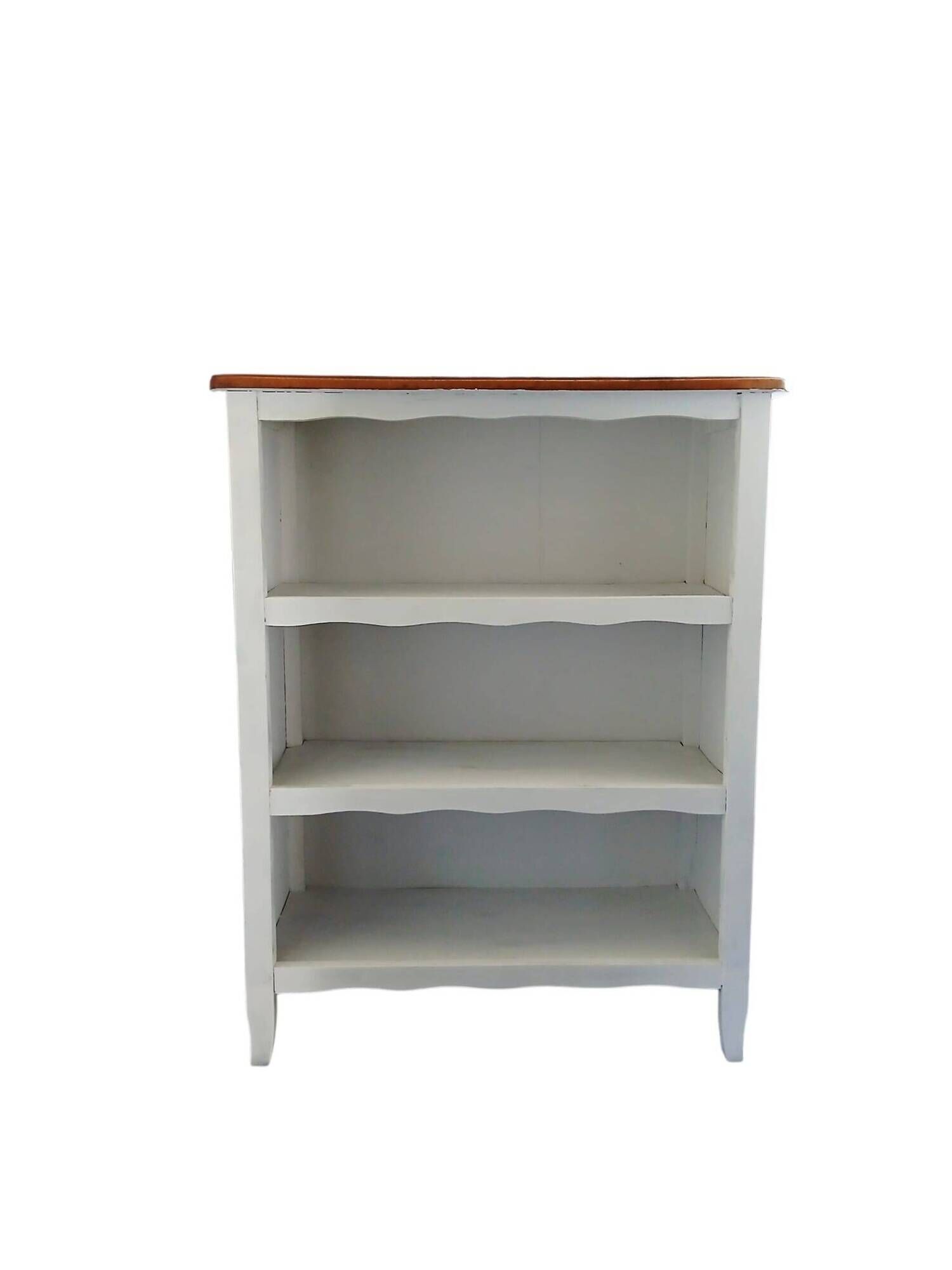 Old white and wood bookshelf