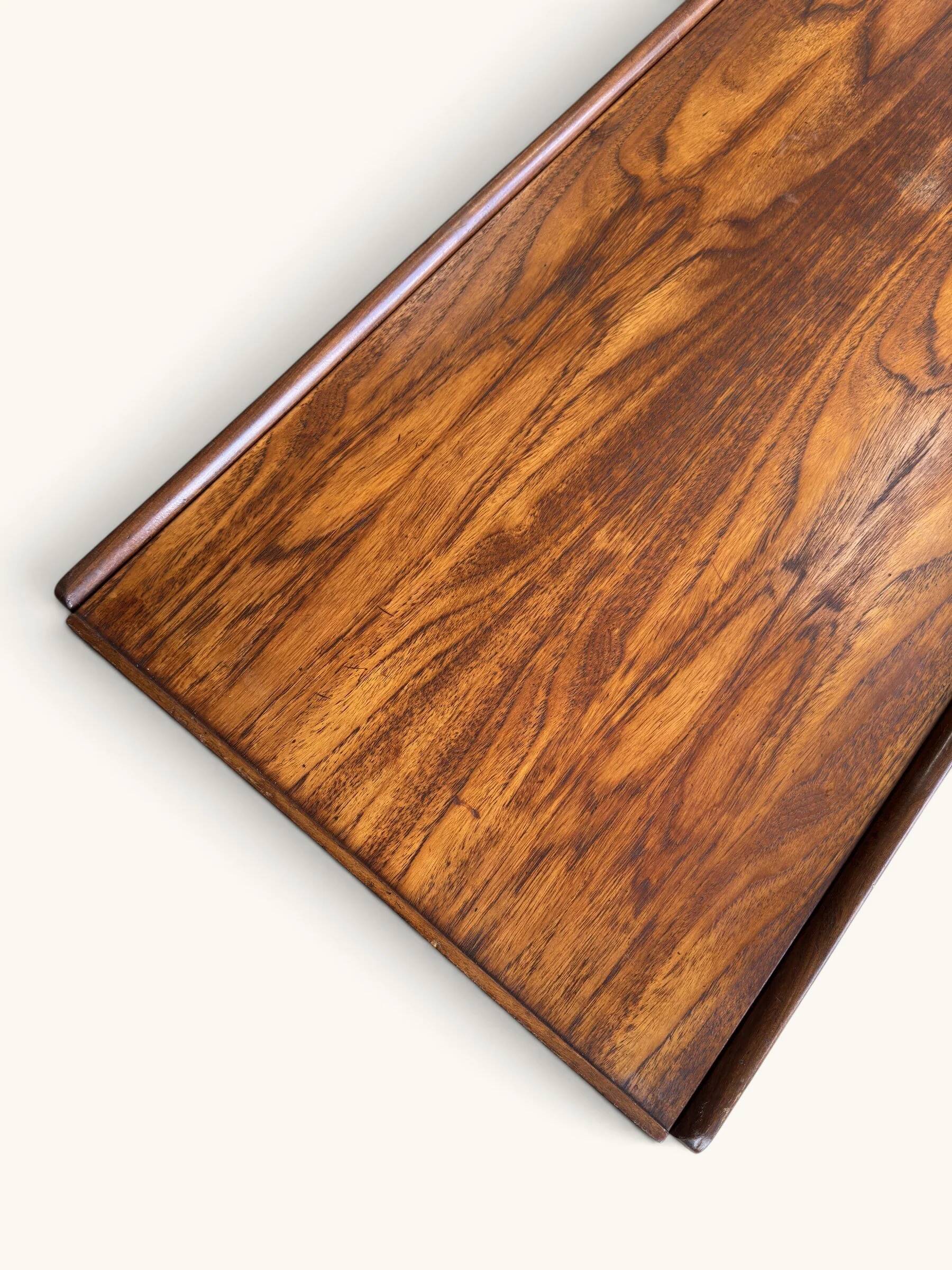 Vintage teak coffee table with a reversible top.