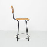 Rattan bar stool by Gian Franco Legler, 1950s