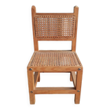 Wooden and cane children's chair