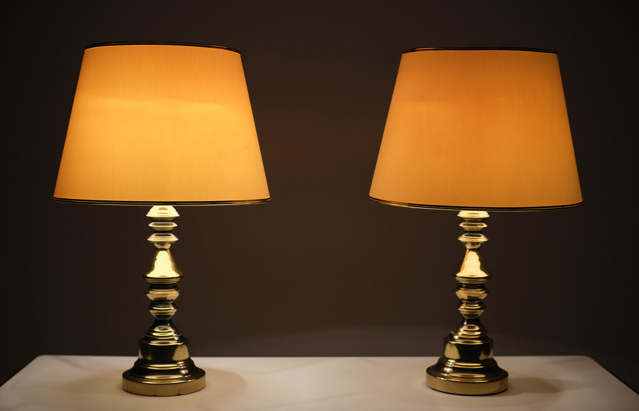 Table lamps, USA, 1970s, set of 2