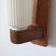 Scandinavian style teak wall lamp