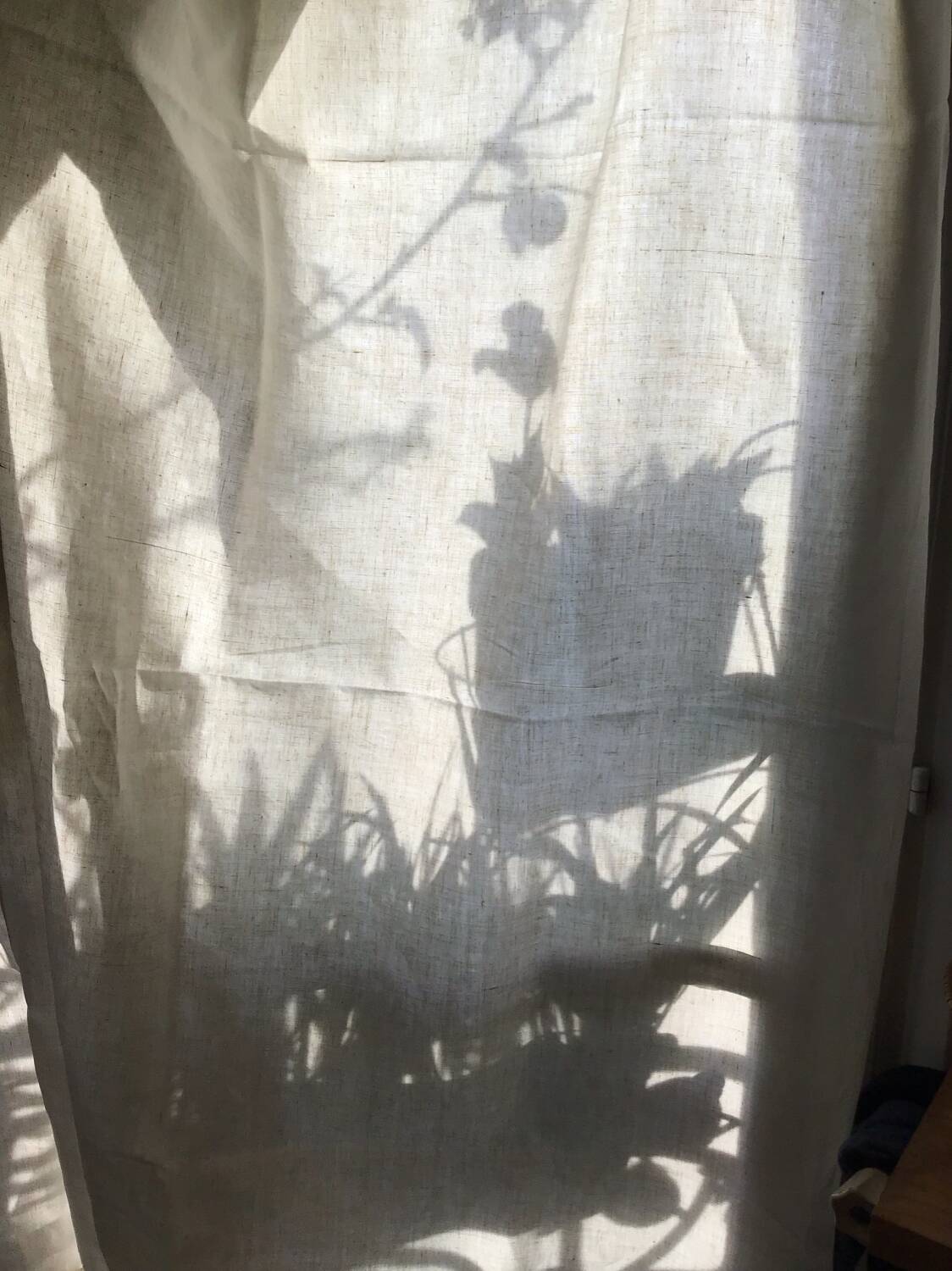 2 off-white linen sheets 230cmx330cm