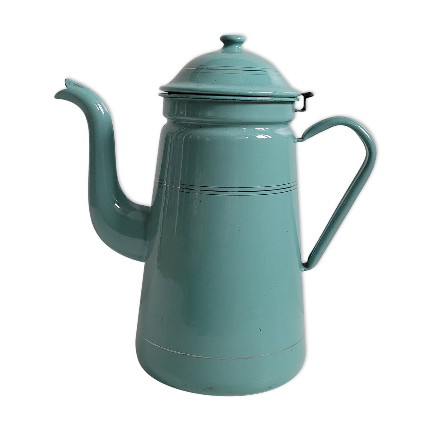Green enamelled coffee maker lineage