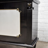 Art Deco Black Lacquer and Bronze Cabinet in the style of André Arbus, France, 1930s