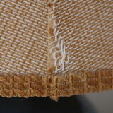 Blue ceramic lamp with lampshade