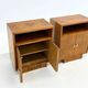 Set of two vintage Art Deco bedside tables with burl wood