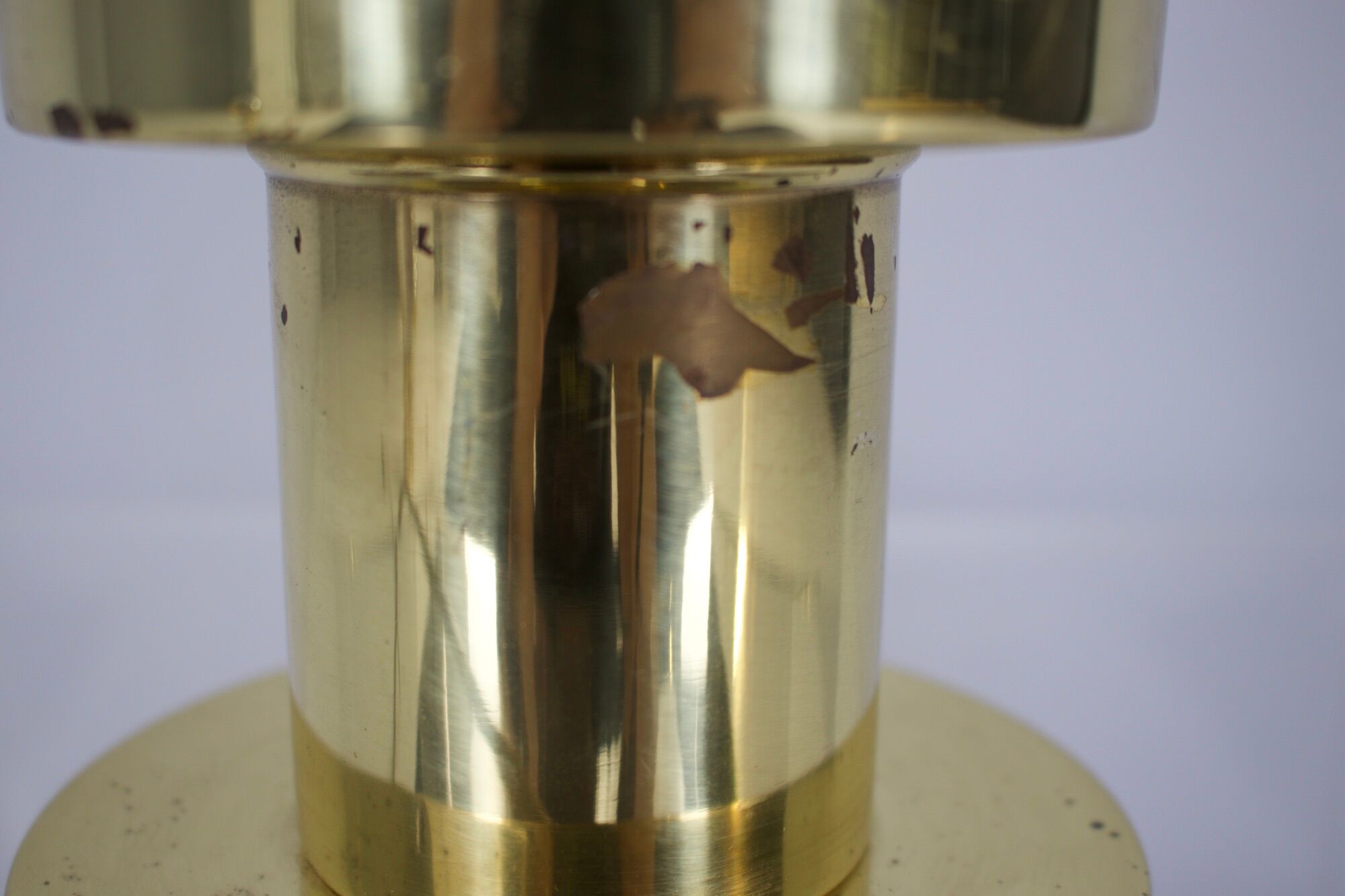 Lamp Kaiser brass glass & amber