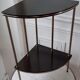 Shelf in brown formica and gold steel 70s