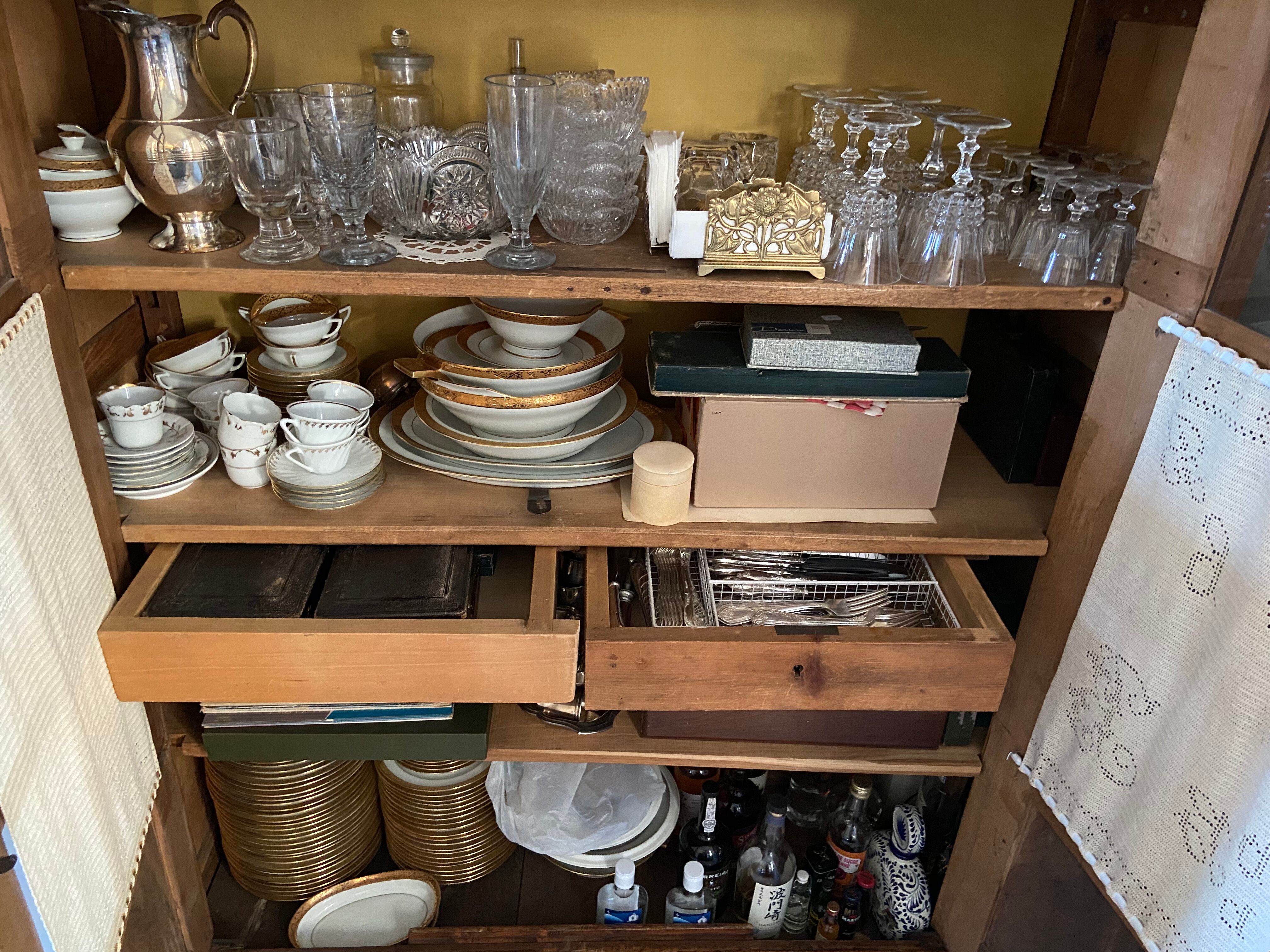 Walnut library louis Philippe XIXth century