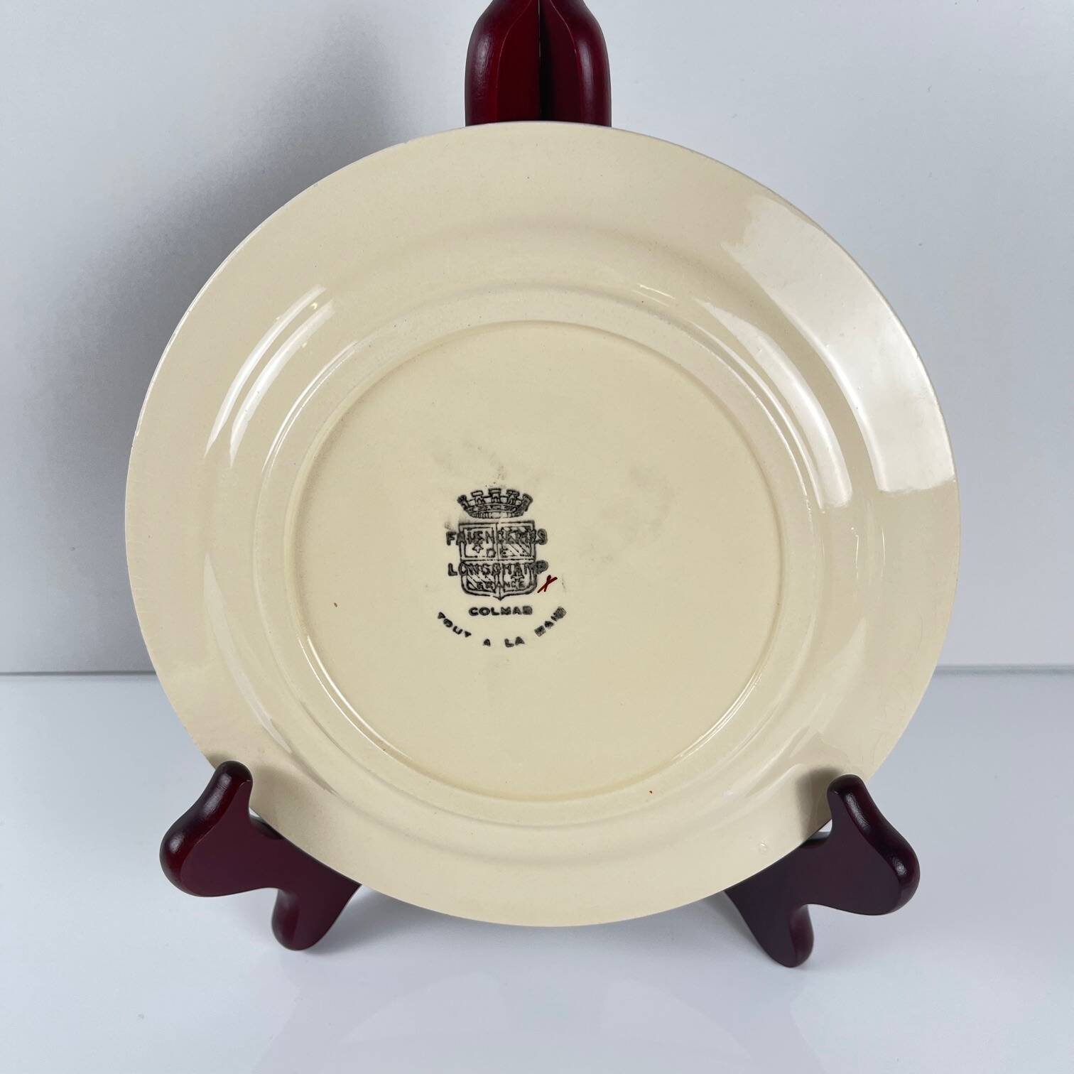 6 Longchamp dessert plates, "Colmar" model, 1950/70