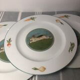 Hunter plates in fine German porcelain GIESCHE