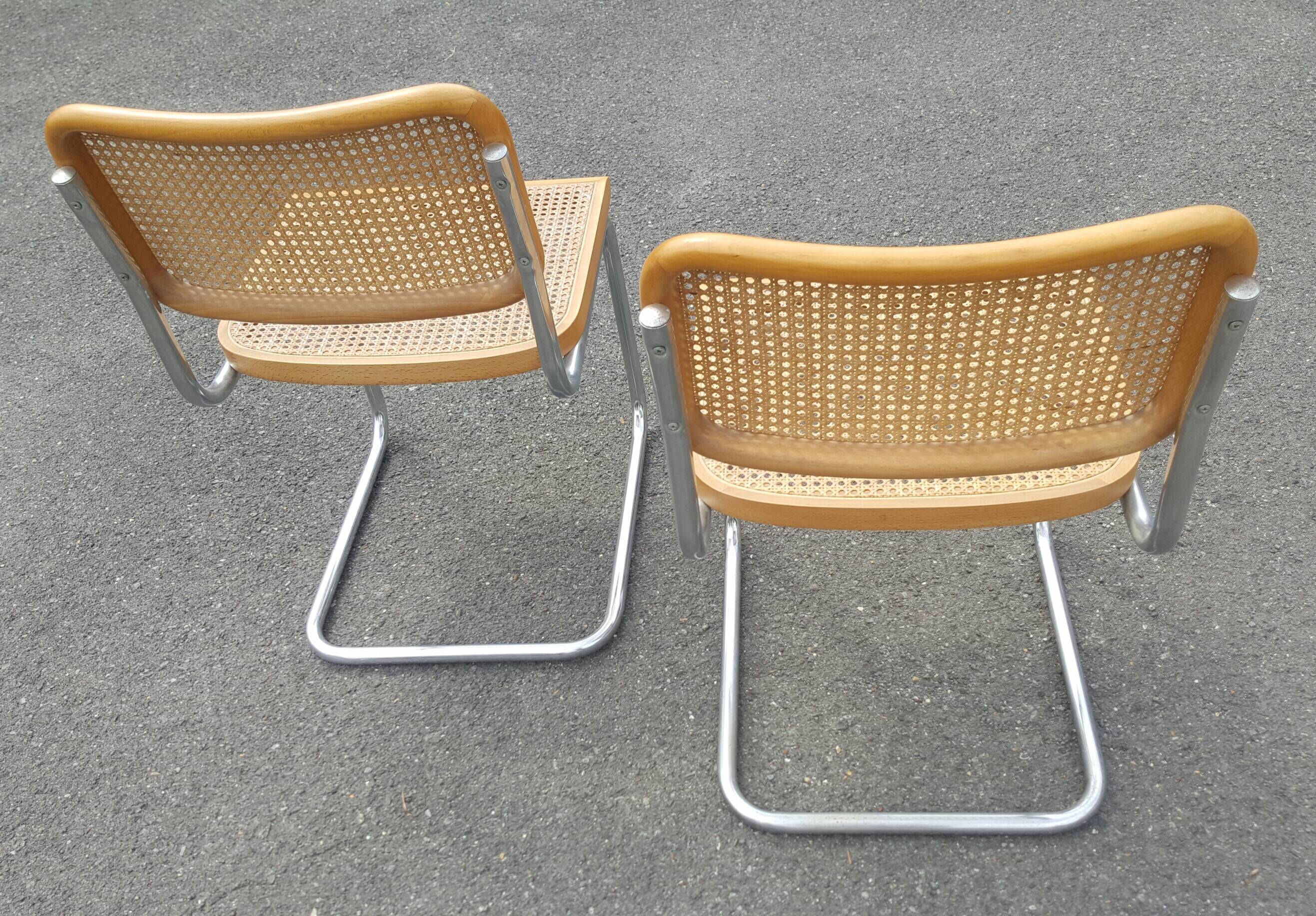 Pair of B32 chairs by Marcel Breuer
