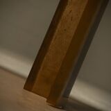 Brutalist Solid Cast Bronze Side Table by Peter Van Heeck Belgium 1970s