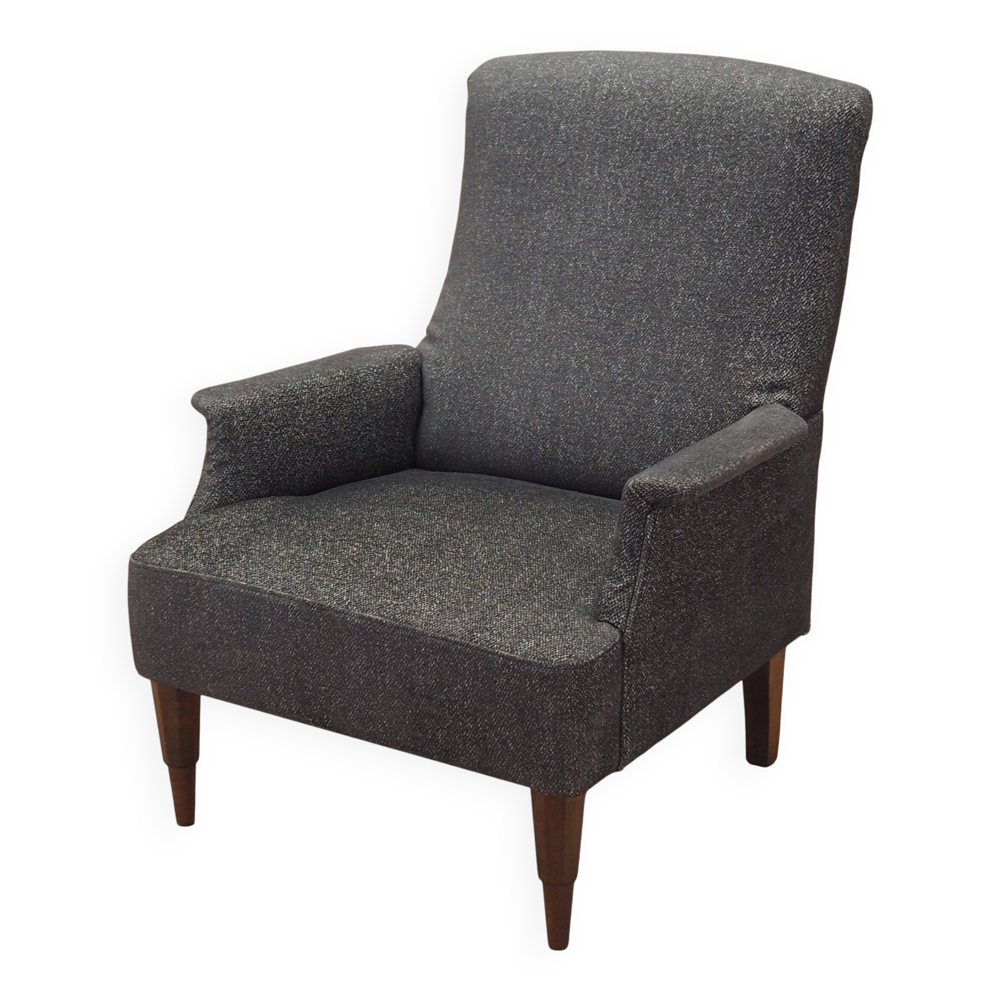 Fauteuil gris, design italien, années 1970, production : Italie