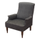 Fauteuil gris, design italien, années 1970, production : Italie