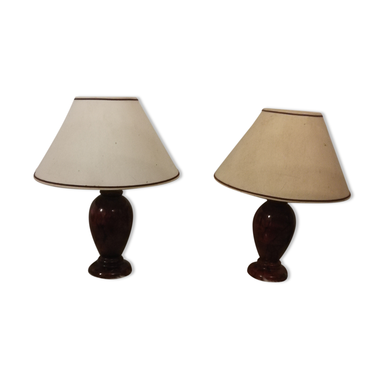 Duo of bedside lamps