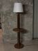 Neo-rustic floor lamp made of turned wood in the style of Charles Dudouyt.