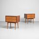 Nightstands with Glass Tops, Germany, Set of 2